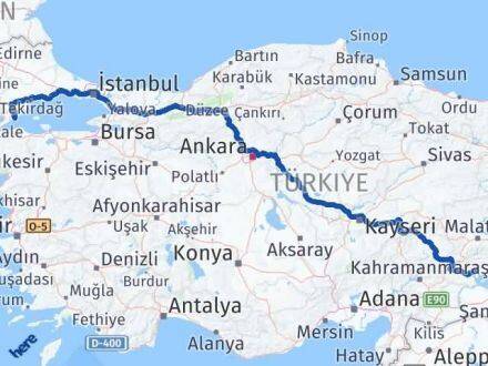 Adıyaman Şarköy Tekirdağ Arası Kaç Km - Yol Haritası