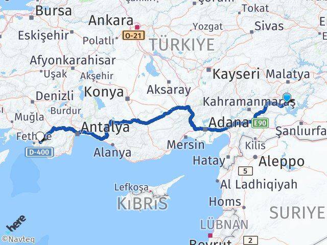 Adıyaman Seydikemer Muğla Arası Kaç Km - Yol Haritası