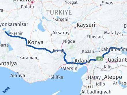 Adıyaman Sultandağı Afyonkarahisar Arası Kaç Km - Yol Haritası