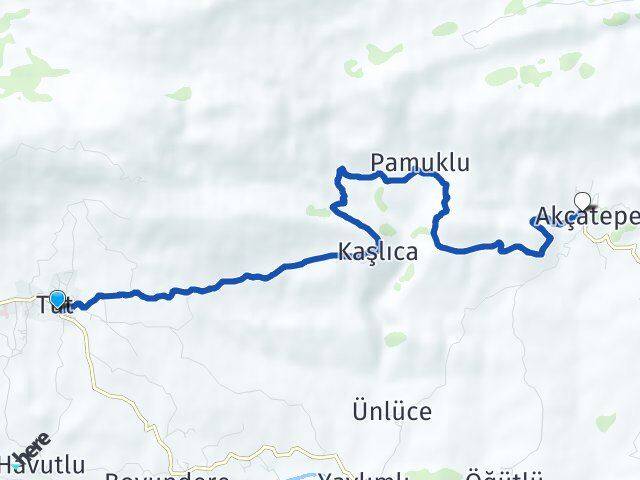 Adıyaman Tut Akçatepe Tut Arası Kaç Km - Yol Haritası