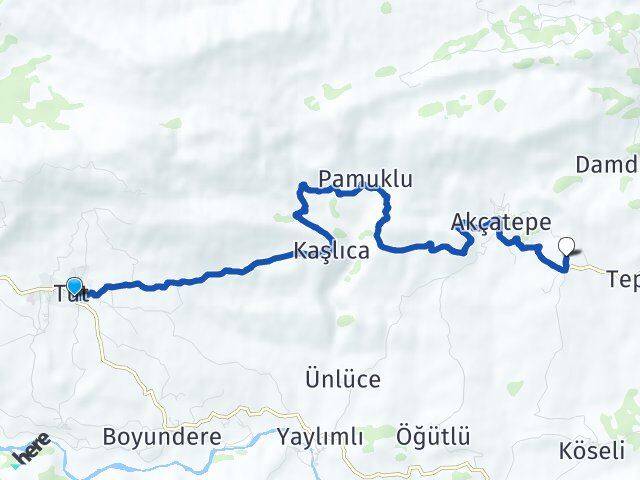 Adıyaman Tut Yalankoz Tut Arası Kaç Km - Yol Haritası