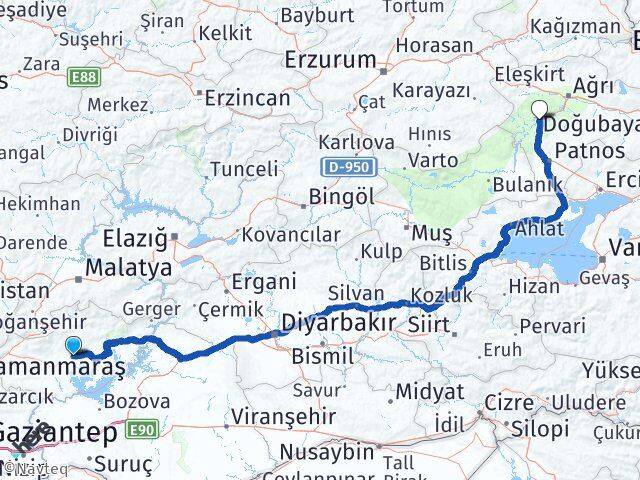 Adıyaman Tutak Ağrı Arası Kaç Km - Yol Haritası