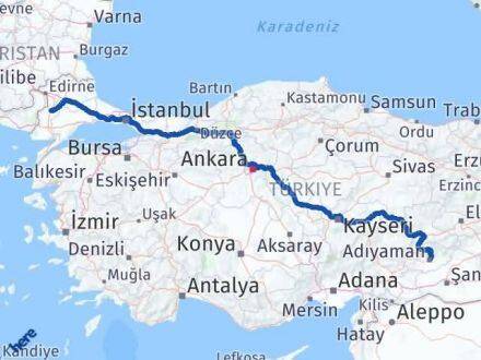 Adıyaman Uzunköprü Edirne Arası Kaç Km - Yol Haritası