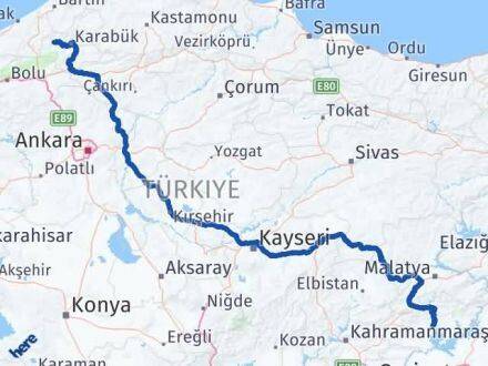 Adıyaman Yenice Karabük Arası Kaç Km - Yol Haritası