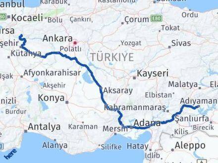 Adıyaman Yenipazar Bilecik Arası Kaç Km - Yol Haritası