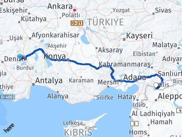 Afyonkarahisar Başmakçı Kilis Arası Kaç Km - Yol Haritası