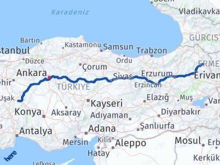 Afyonkarahisar Çobanlar Kars Arası Kaç Km - Yol Haritası