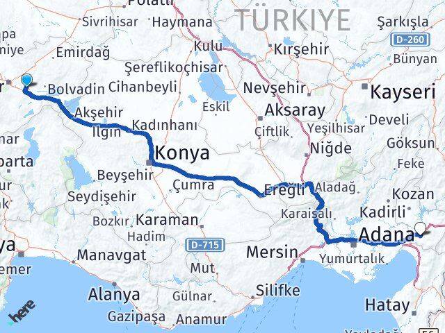 Afyonkarahisar Çobanlar Osmaniye Arası Kaç Km - Yol Haritası