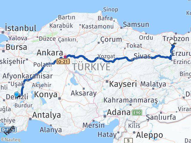 Afyonkarahisar Dazkırı Gümüşhane Arası Kaç Km - Yol Haritası