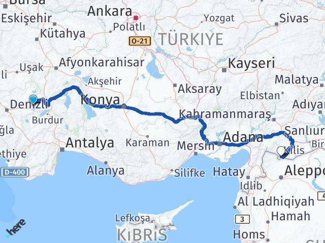 Afyonkarahisar Dazkırı Kilis Arası Kaç Km - Yol Haritası