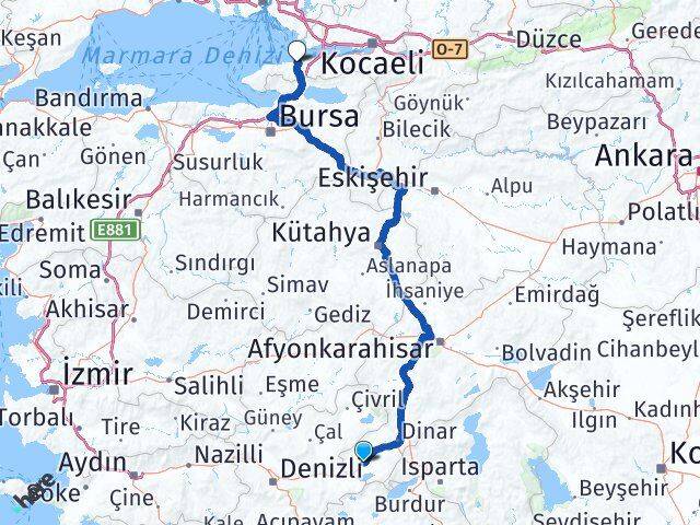 Afyonkarahisar Dazkırı Yalova Arası Kaç Km - Yol Haritası