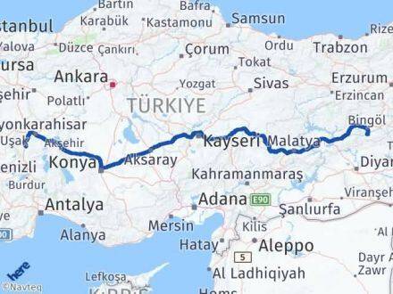 Afyonkarahisar Genç Bingöl Arası Kaç Km - Yol Haritası