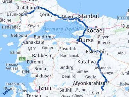 Afyonkarahisar Meriç Edirne Arası Kaç Km - Yol Haritası