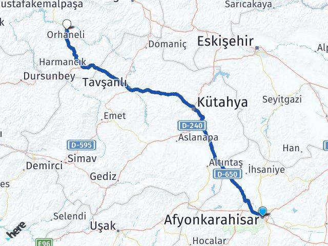Afyon Orhaneli Bursa Arası Kaç Saat? Yol Haritası, Yakıt, Rota ve Mesafe Hesaplama Afyon Orhaneli Bursa Arası Kaç Km? Kaç Saat? Yol Haritası