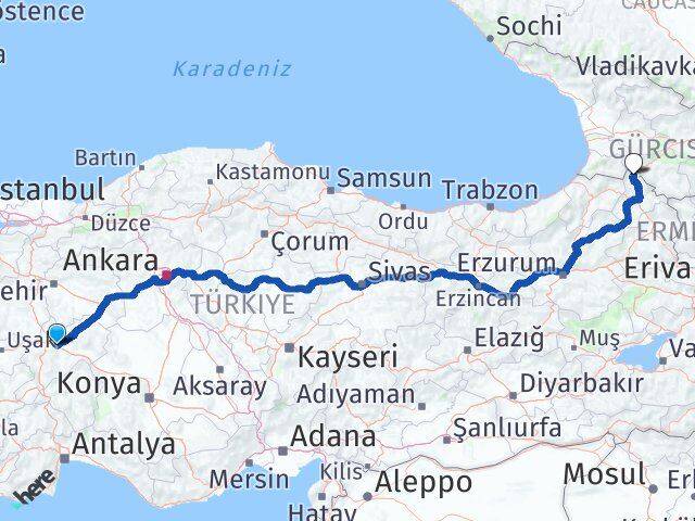 Afyonkarahisar Posof Ardahan Arası Kaç Km - Yol Haritası