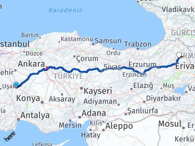 Afyonkarahisar Selim Kars Arası Kaç Km - Yol Haritası