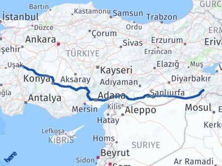 Afyonkarahisar Sinanpaşa Şırnak Arası Kaç Km - Yol Haritası