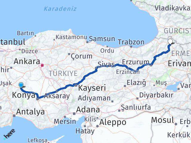 Afyonkarahisar Sultandağı Ardahan Arası Kaç Km - Yol Haritası