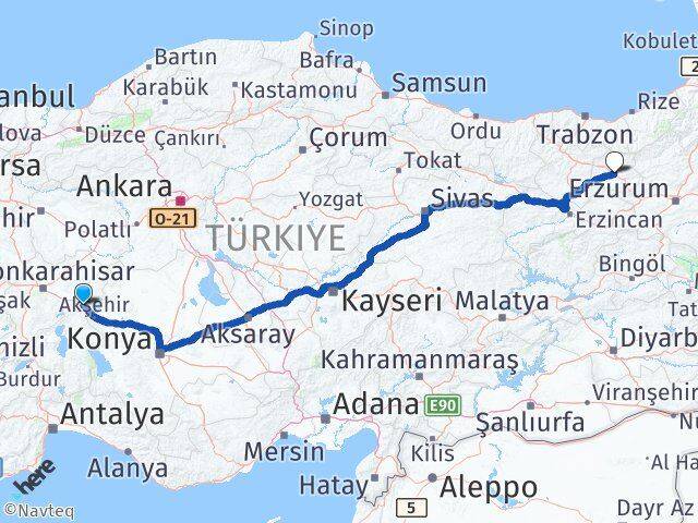 Afyonkarahisar Sultandağı Bayburt Arası Kaç Km - Yol Haritası