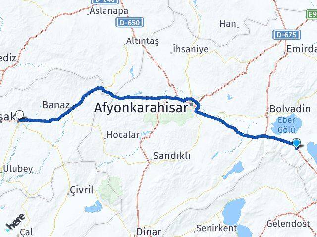 Afyonkarahisar Sultandağı Uşak Arası Kaç Km - Yol Haritası