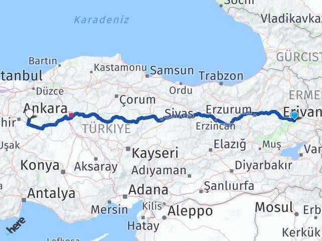 Ağrı Alpu Eskişehir Arası Kaç Km - Yol Haritası
