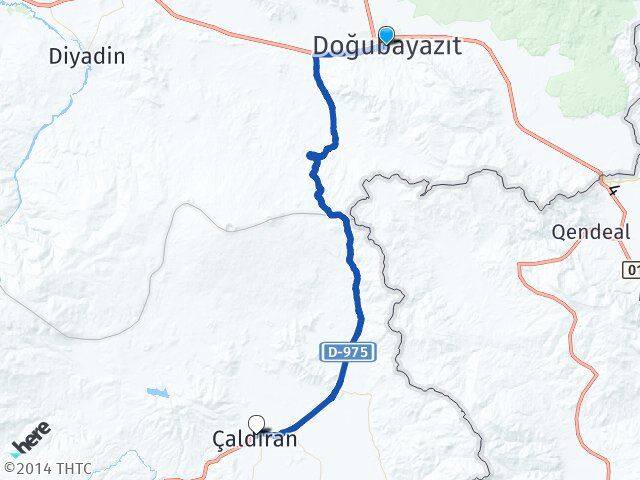 Ağrı Doğubayazıt Çaldıran Van Arası Kaç Km - Yol Haritası