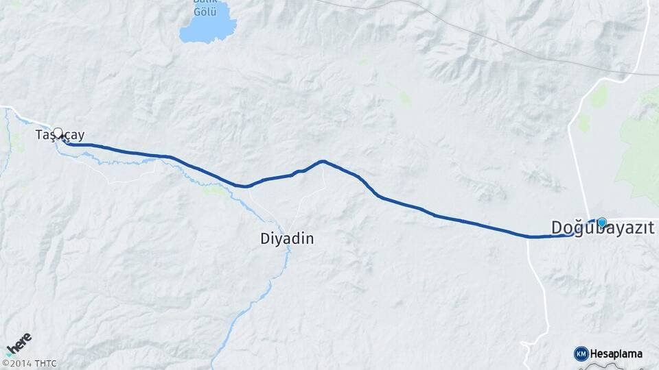 Ağrı Doğubayazıt Taşlıçay Arası Kaç Km - Yol Haritası