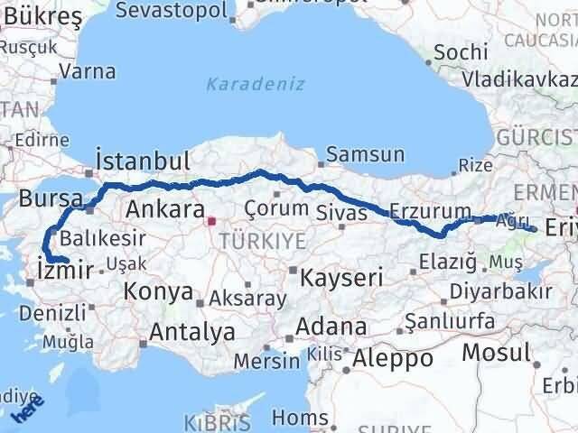 Ağrı Gördes Manisa Arası Kaç Km - Yol Haritası
