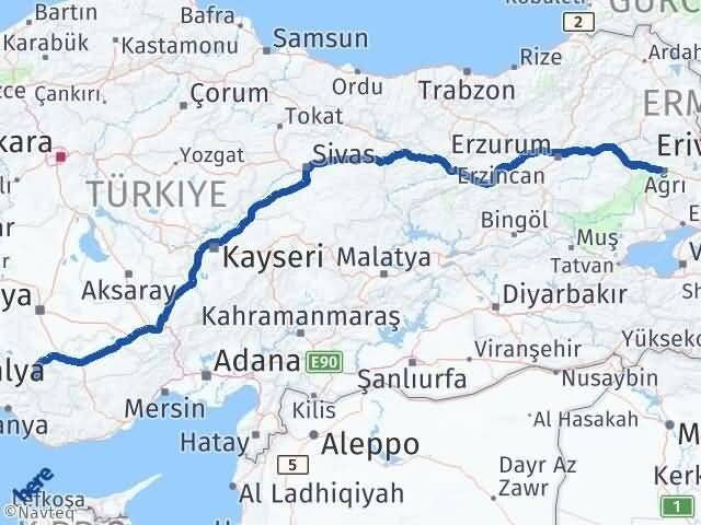 Ağrı Hadim Konya Arası Kaç Km - Yol Haritası