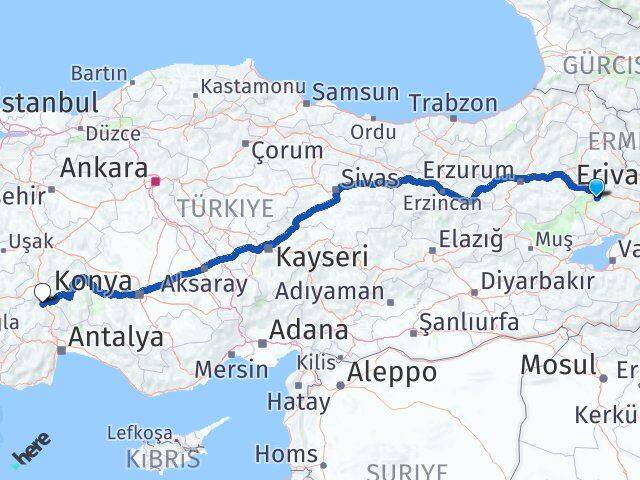 Ağrı Hamur Burdur Arası Kaç Km - Yol Haritası