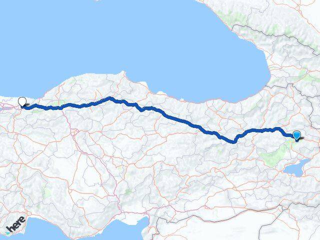 Ağrı Hamur Sakarya Arası Kaç Km - Yol Haritası