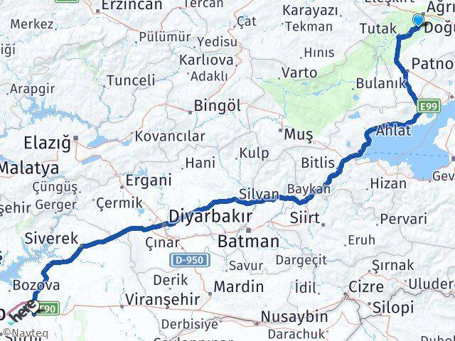 Ağrı Hamur Şanlıurfa Arası Kaç Km - Yol Haritası