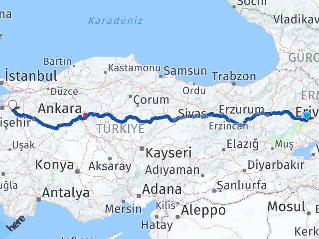 Ağrı İnegöl Bursa Arası Kaç Km - Yol Haritası