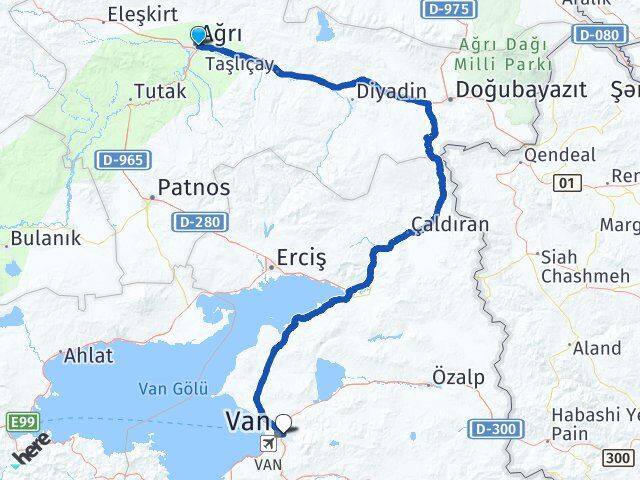Ağrı İpekyolu Van Arası Kaç Km - Yol Haritası