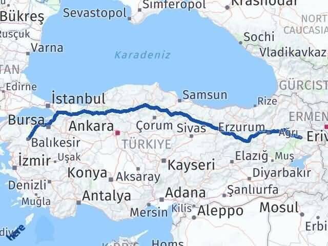 Ağrı Karesi Balıkesir Arası Kaç Km - Yol Haritası