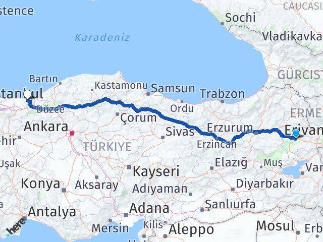 Ağrı Kocaali Sakarya Arası Kaç Km - Yol Haritası