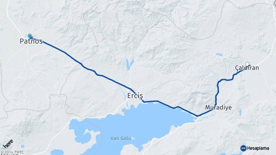 Ağrı Patnos Çaldıran Van Arası Kaç Km - Yol Haritası