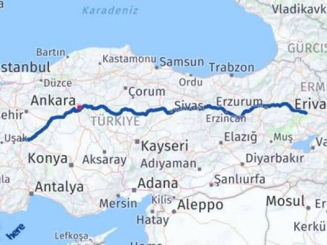 Ağrı Sinanpaşa Afyonkarahisar Arası Kaç Km - Yol Haritası