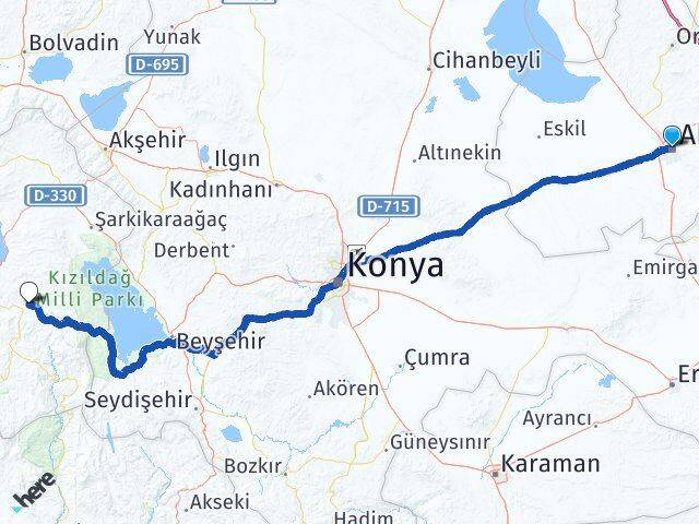 Aksaray Aksu Isparta Arası Kaç Km - Yol Haritası