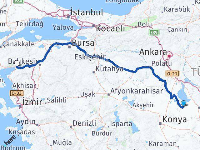 Aksaray Eskil Edremit Balıkesir Arası Kaç Km - Yol Haritası