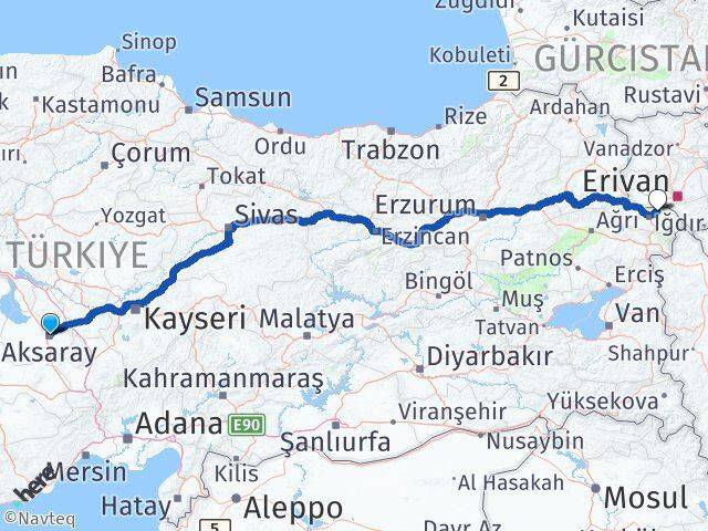 Aksaray Karakoyunlu Iğdır Arası Kaç Saat? Yol Haritası, Yakıt, Rota ve Mesafe Hesaplama Aksaray Karakoyunlu Iğdır Arası Kaç Km? Kaç Saat? Yol Haritası