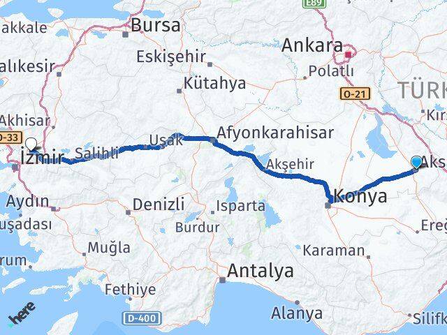 Aksaray Şehzadeler Manisa Arası Kaç Km - Yol Haritası
