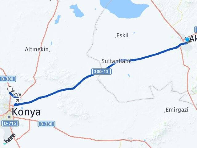 Aksaray Selçuk Üniversitesi Arası Kaç Km - Yol Haritası