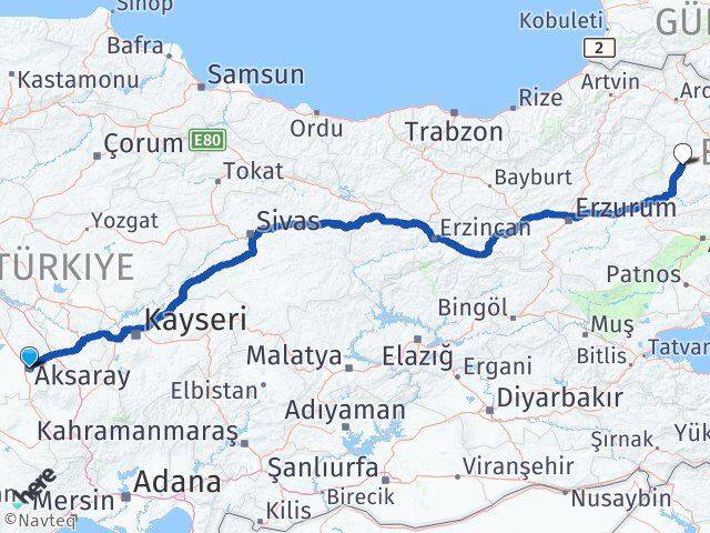 Aksaray Selim Kars Arası Kaç Km - Yol Haritası