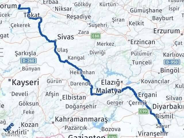 Amasya Artuklu Mardin Arası Kaç Km - Yol Haritası
