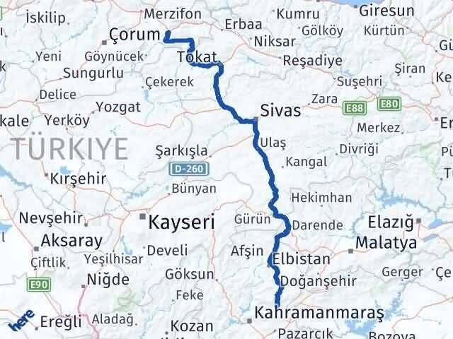 Amasya Çağlayancerit Maraş Arası Kaç Saat? Yol Haritası, Yakıt, Rota ve Mesafe Hesaplama Amasya Çağlayancerit Maraş Arası Kaç Km? Kaç Saat? Yol Haritası