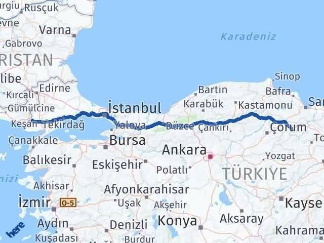 Amasya İpsala Edirne Arası Kaç Km - Yol Haritası