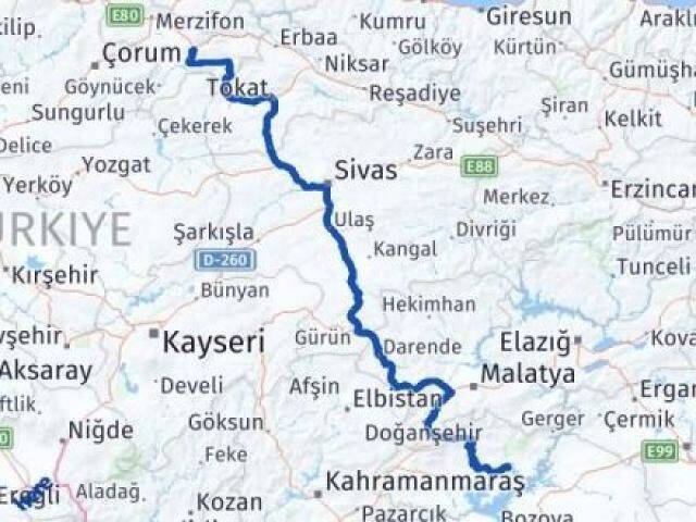 Amasya Kahta Adıyaman Arası Kaç Km - Yol Haritası