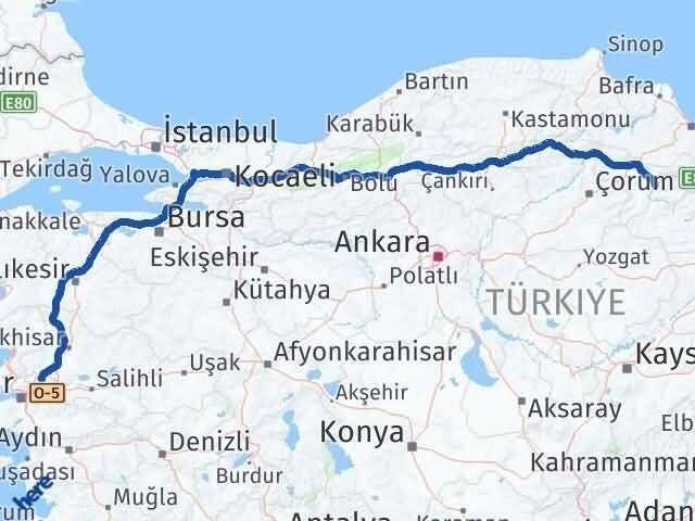 Amasya Şehzadeler Manisa Arası Kaç Km - Yol Haritası