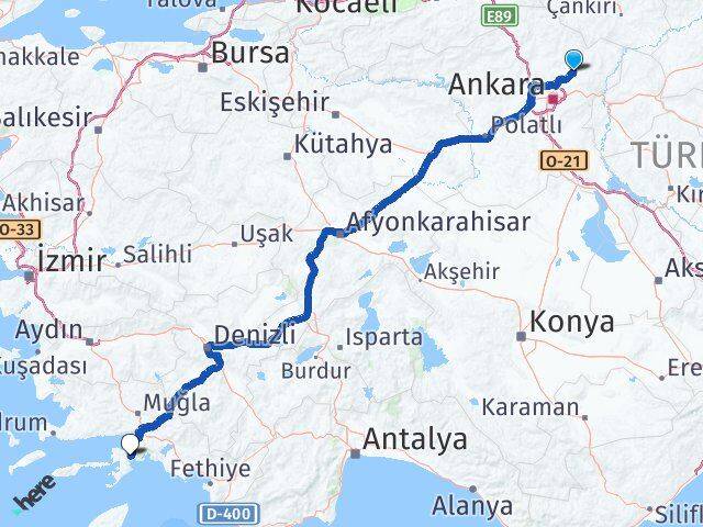 Ankara Akyurt Marmaris Muğla Arası Kaç Saat? Yol Haritası, Yakıt, Rota ve Mesafe Hesaplama Ankara Akyurt Marmaris Muğla Arası Kaç Km? Kaç Saat? Yol Haritası